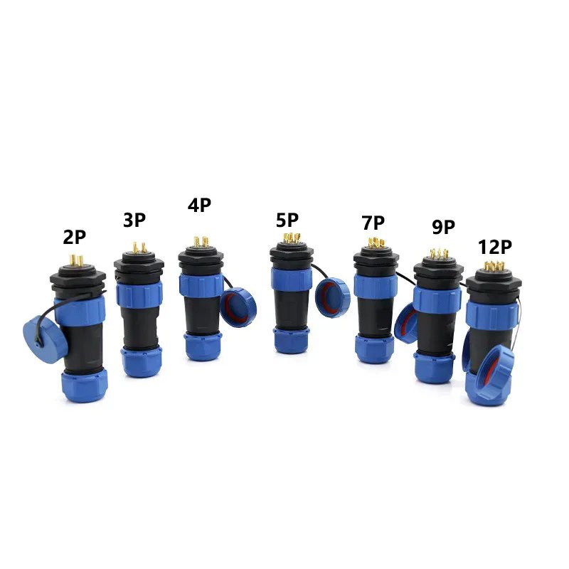 2pin 3pin 4pin 5pin 6pin 7pin 9pin SP13 SP16/SP17 SP20/SP21 Waterproof Male Female Connectors IP68 Aviation Plug