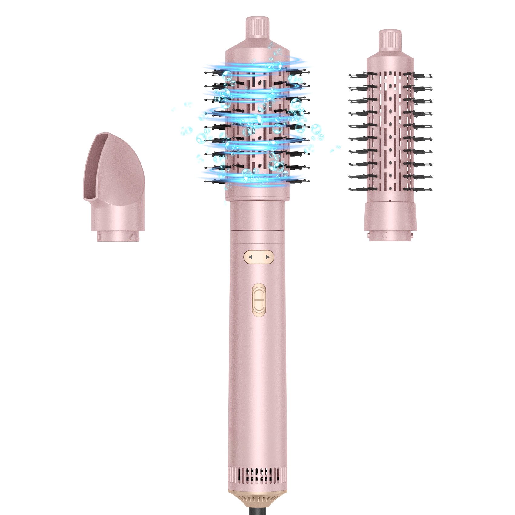 3 in 1 Hot Air Brush Replaceable Accessories Hot Air Brush Comb Automatic Curling Negative Hair Dryer With Gift Box