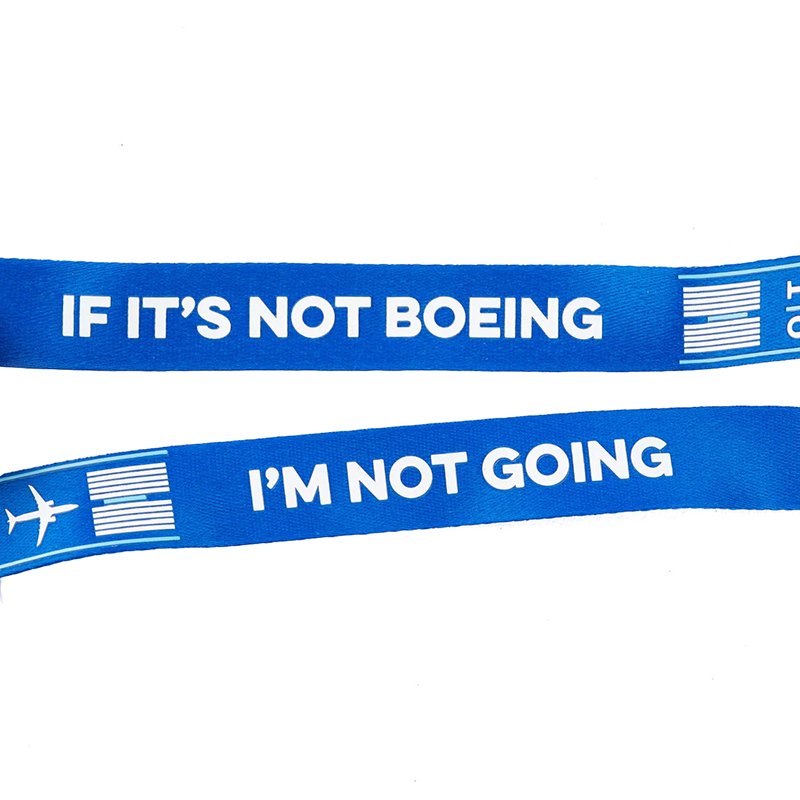 Hot Sale Custom Logo Safety Breakaway Detachable Airbus Lanyard Heat Transfer Alloy Seatbelt Airplane Buckle Lanyard Aviation