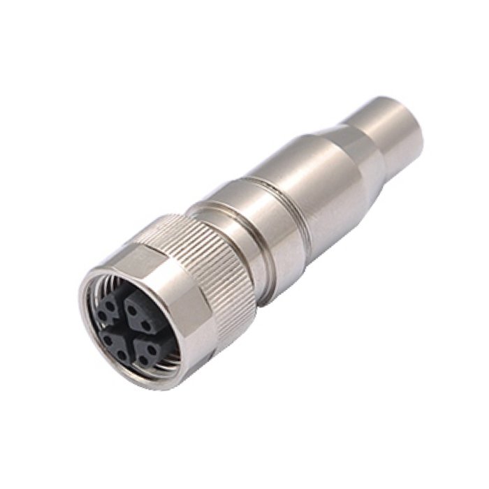 M12 Female and Male Accessory for Over-molding Aviation Connector 8Pin X-coding Outdoor Waterproof IP67 With Shield