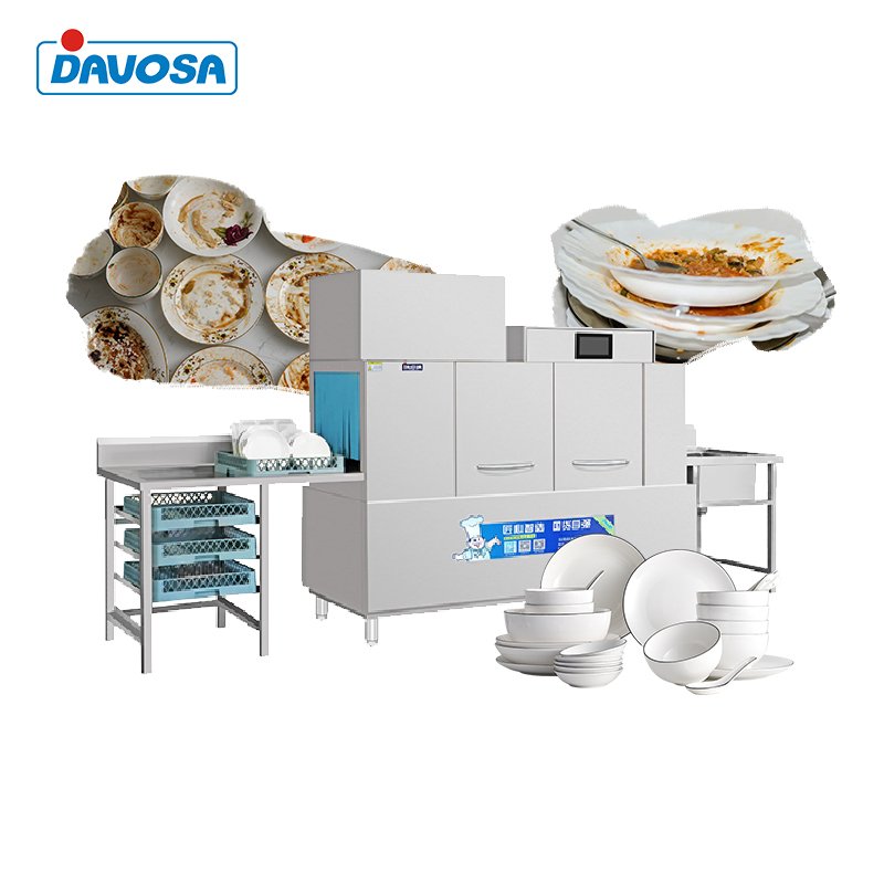 Restaurant School Aviation Food Company Commercial Kitchen Cleaning Equipment Kitchen Tunnel Rack Dishwasher