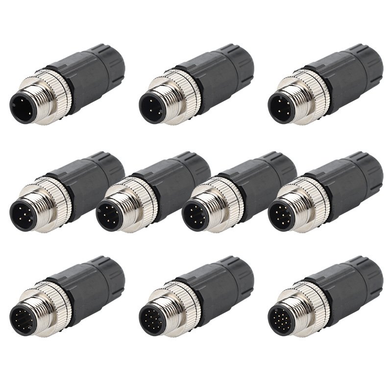 M12-5pin Waterproof Connector 5 Pin Aviation Plug Sensor signal Male Waterproof Connector