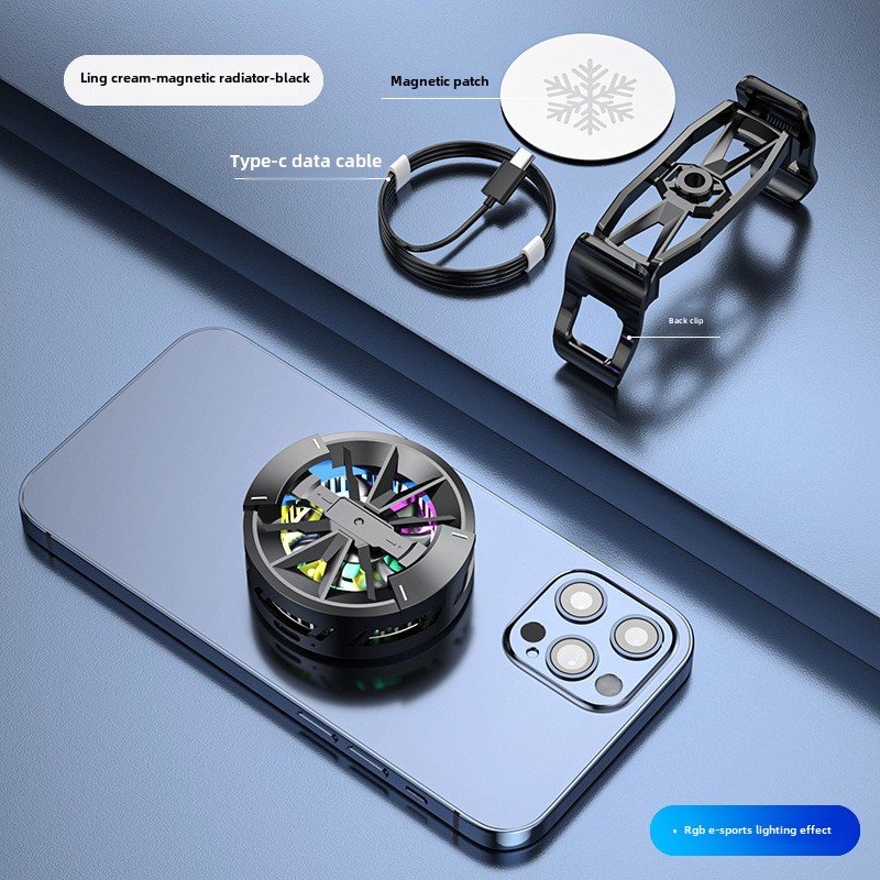 Silent Semiconductor Cooling Pad for Phone and Tablet New Magnetic Clip-On Design for Mobile Gaming Live Streaming Accessories
