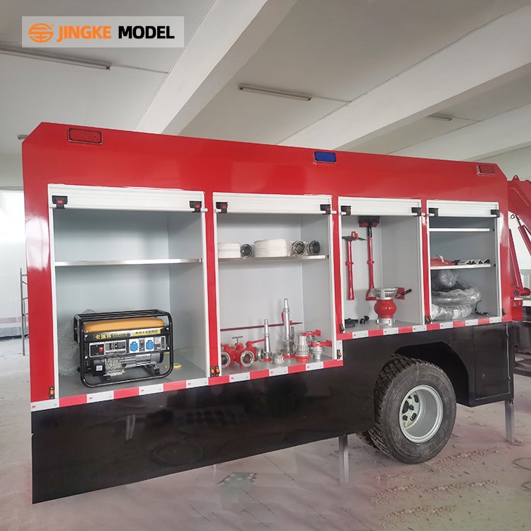 Detailed Fire Engine Model, Authentic Fire Truck with Movable Parts