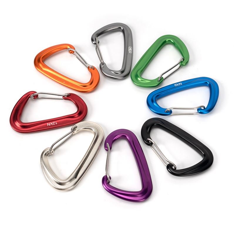 D Shape Hook for Outdoor Camping Hiking Hammocks Lightweight 12KN Aluminum Wire Gate Carabiner