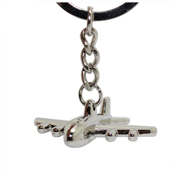 Manufacture Wholesale Aviation Theme Air Aircraft Mode Key Chain Accessories 3D Metal Airplane Keychain
