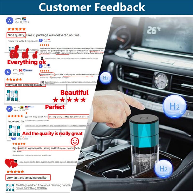 Pure H2 Electrolysis Healthy High Ppb Ionizer Spe Pem Best Hydrogen Water Generator Bottle