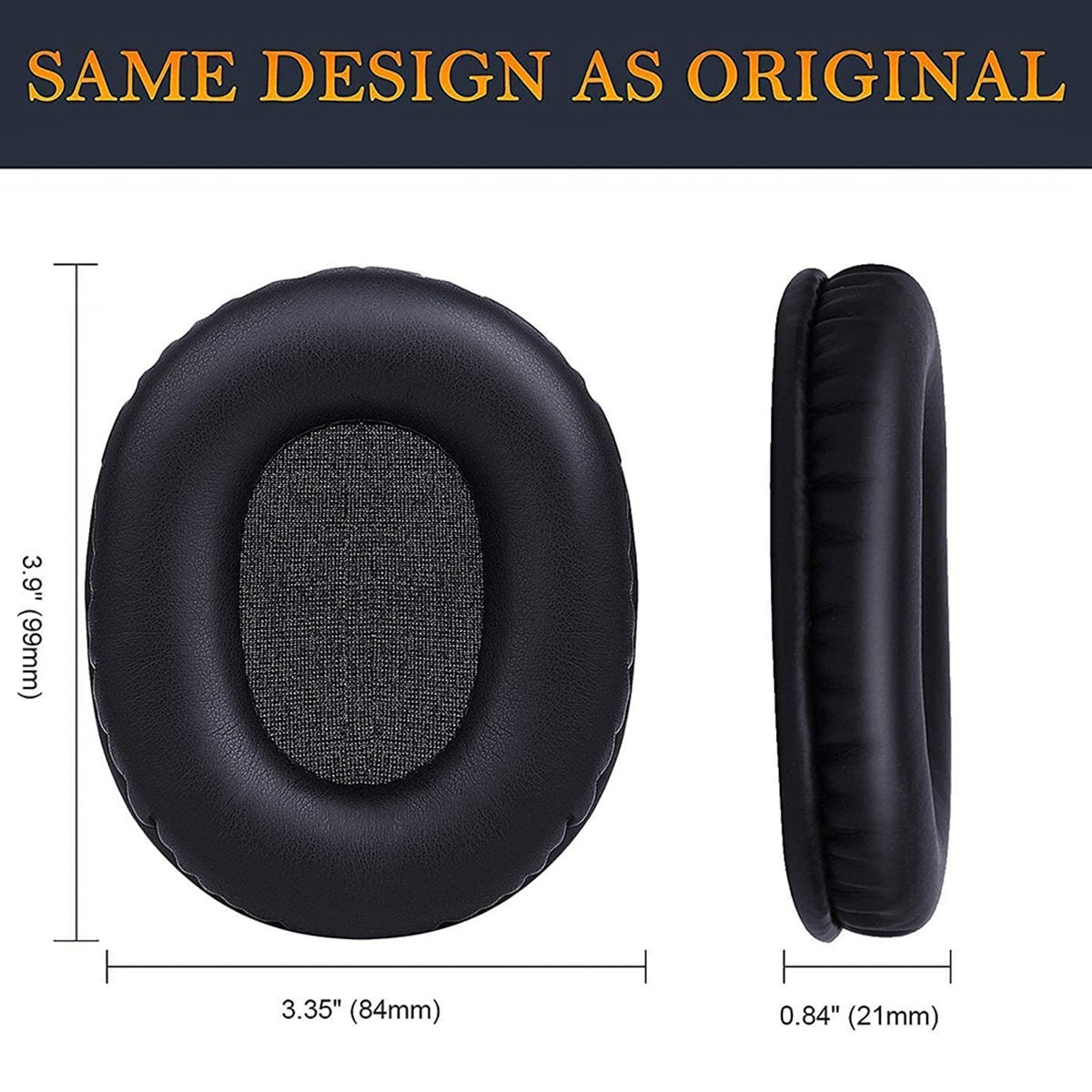 Compatible with Audio Technica ATH M50 M50X M50XBT M50RD M40X M30X M20X MSR7 SX1 Headphones Foam Pads for M50X Leather Ear Pads.