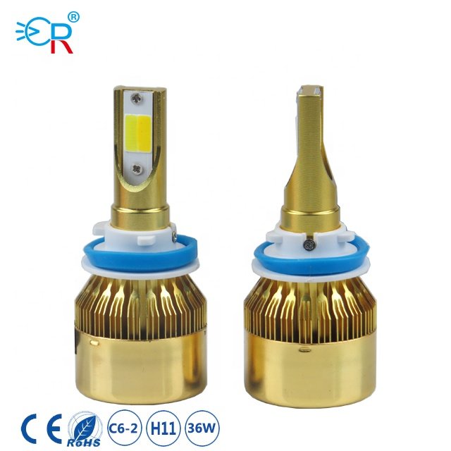 MACAR C6 H11 H1 H3 H7 Dual Color Led Headlight,24v Led Lights
