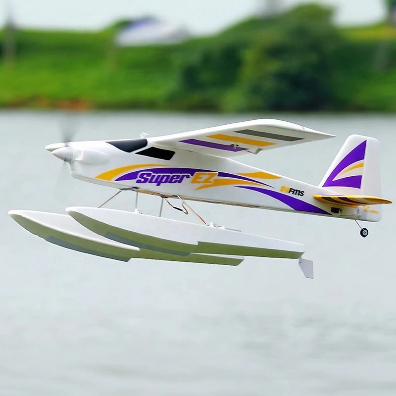 Amphibian FMS Super EZ V4 1220mm RC Sport Plane PNP with Reflex V2 Brushless Setup & Quick-Release Wing