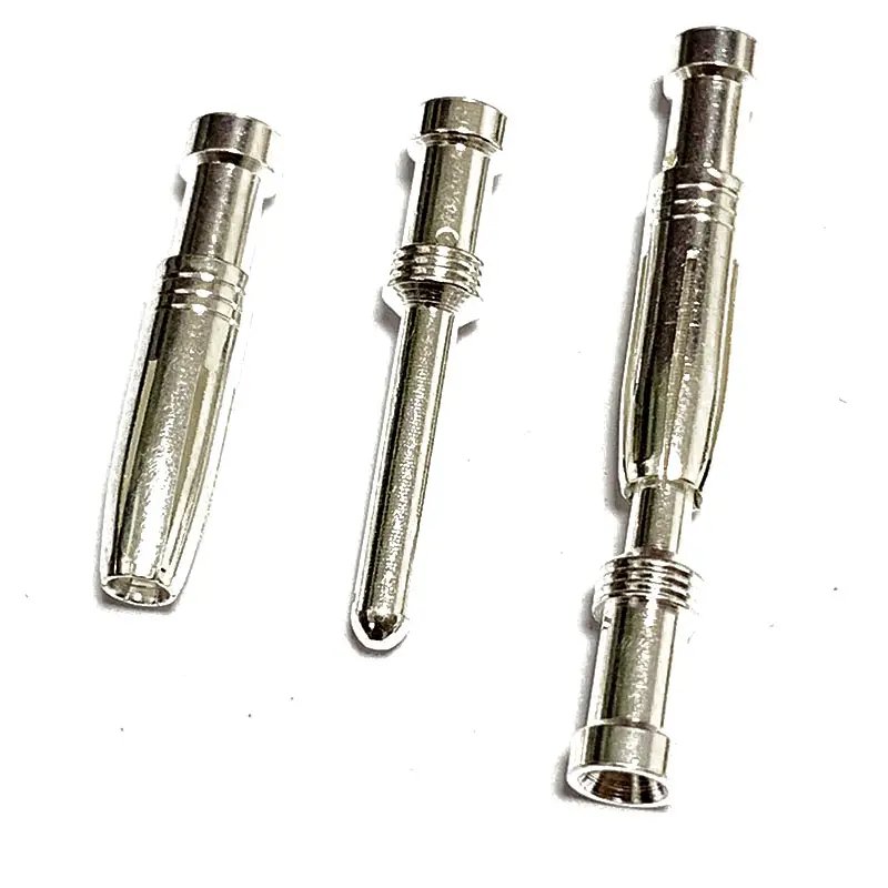 Customized Male Female Electrical Lock Spring Loaded Customization Connectors Round Contact Terminals Pins Copper Wiring Connect