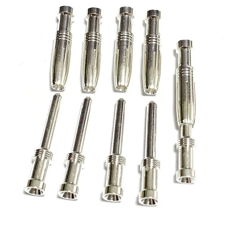 Customized Male Female Electrical Lock Spring Loaded Customization Connectors Round Contact Terminals Pins Copper Wiring Connect