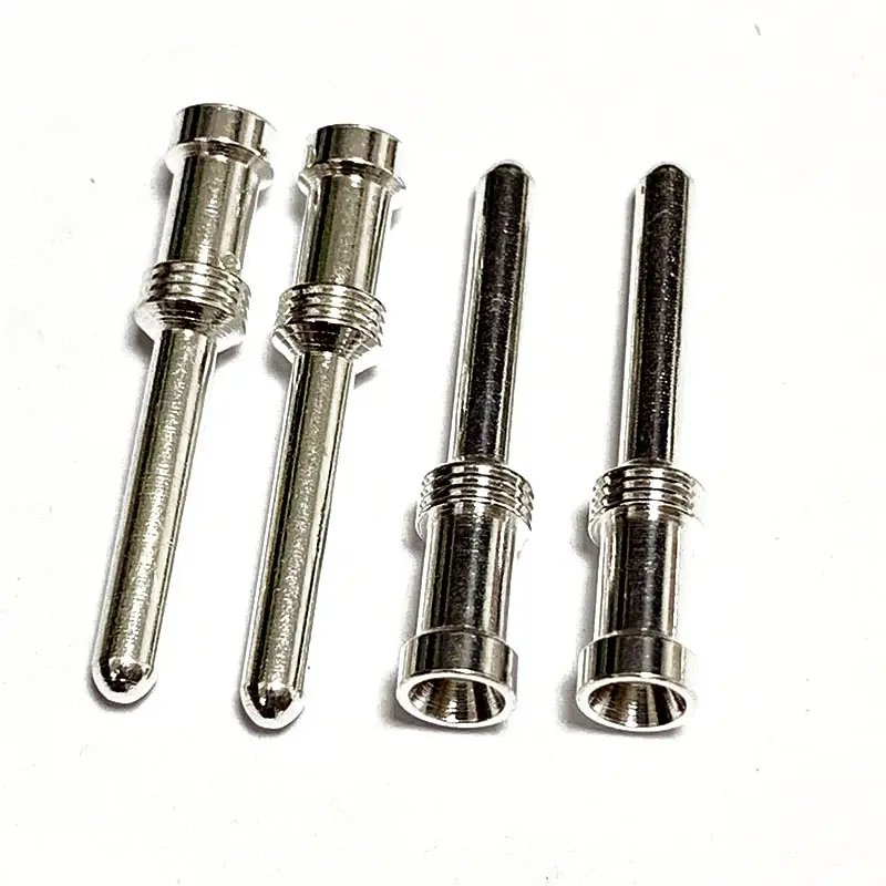 Customized Male Female Electrical Lock Spring Loaded Customization Connectors Round Contact Terminals Pins Copper Wiring Connect