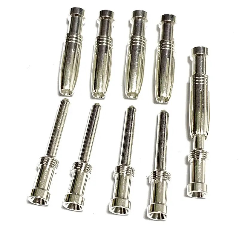 Customized Male Female Electrical Lock Spring Loaded Customization Connectors Round Contact Terminals Pins Copper Wiring Connect