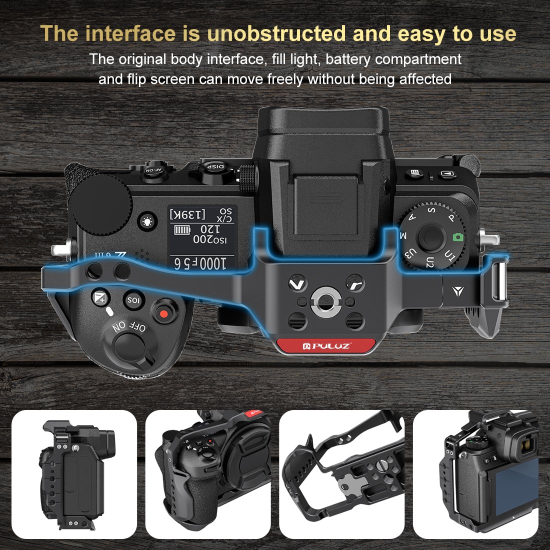 For Nikon Z6III / Z6II PULUZ Metal Camera Cage Stabilizer Rig (Black)