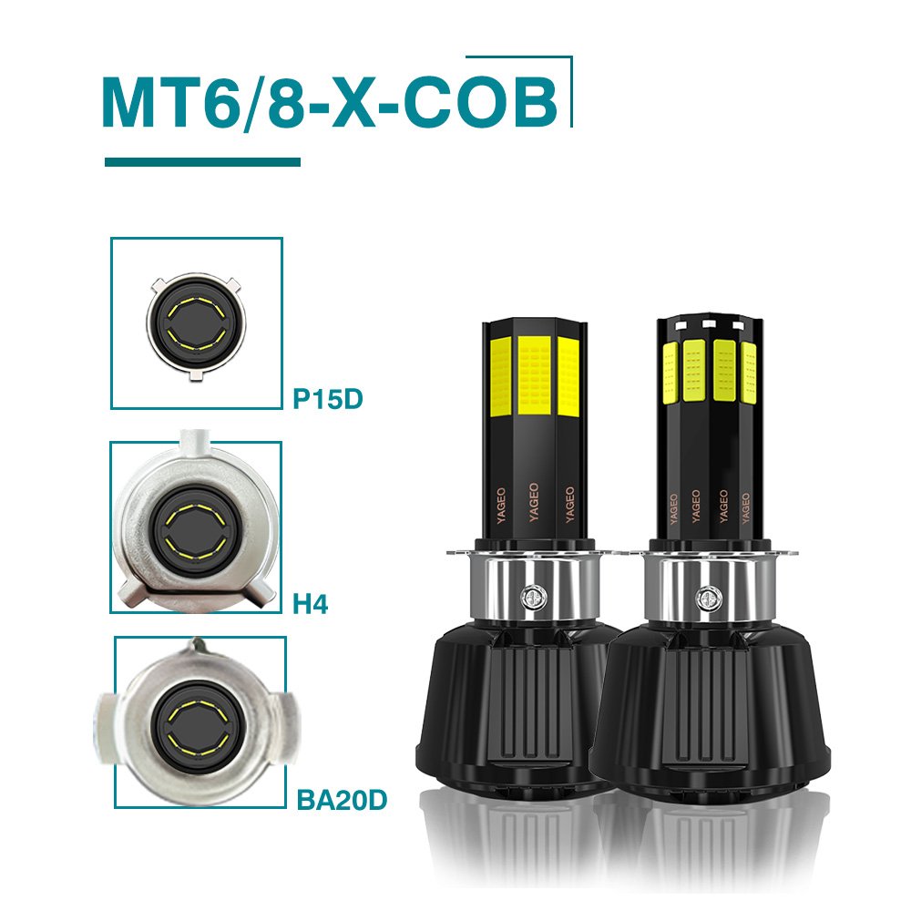 MOTOLED Motorcycle Front Headlight Lamp H4 HS1 H6 Ba20D P15D H6M for Chopper