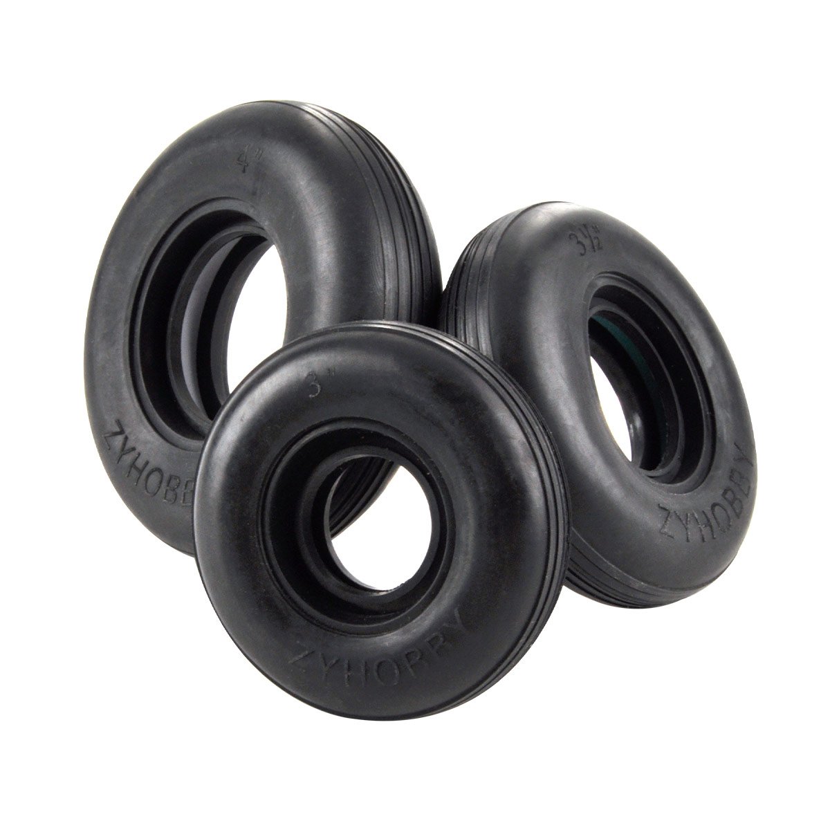 ZYHOBBY Durable 1.75-4.5 Inch Rubber Tire for RC Model Plane Aircraft Car Toys Accessory 1.75 2.5 3 3.5 4 4.5 Inch Wheel Tyre