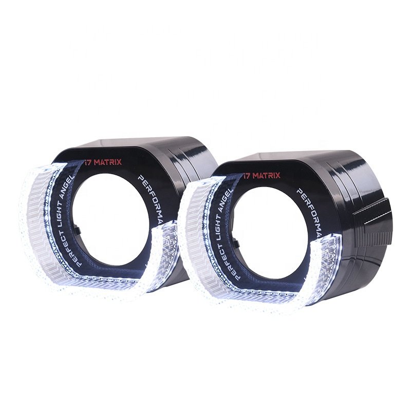 DLAND New I3 I6 I7 I8 I9 3.0 Inch 5D Crystal Eye halo Yellow and White Two-color U-shaped Ring Daytime Running Lamp I6 I7 I8