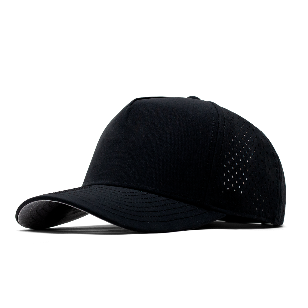 Private Label 5 Panel Perforated Mesh Polyester Golf Dad Hats Custom Pvc Patch Waterproof aviator Performance Golf Hat
