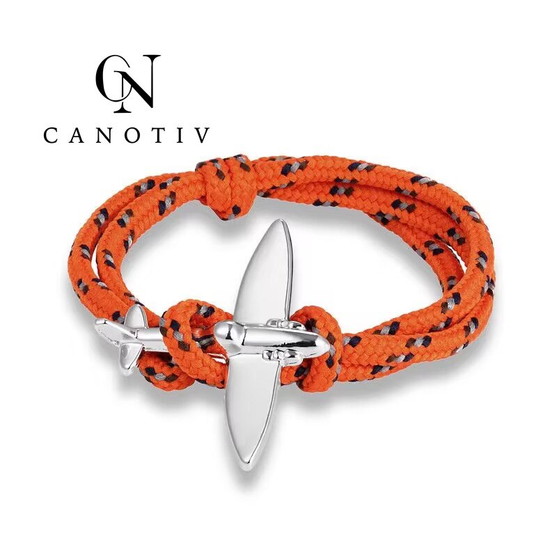 Hot Sale Fashion Accessories Pilot Airplane Bracelets Handmade Men Charms Nylon Parachute Bracelets