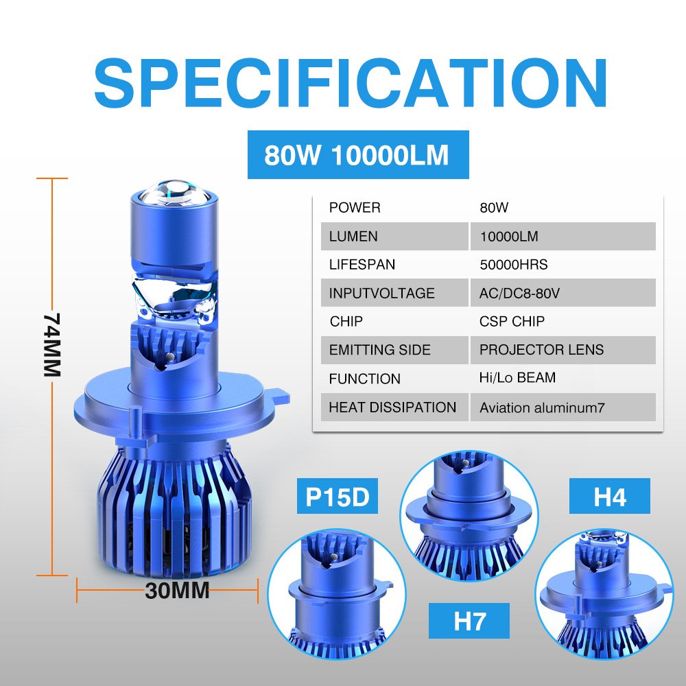 MOTOLED Motorcycle Led Front Headlight Bulb Universal Modified AC DC 120W 16000LM Motorcycle Headlight
