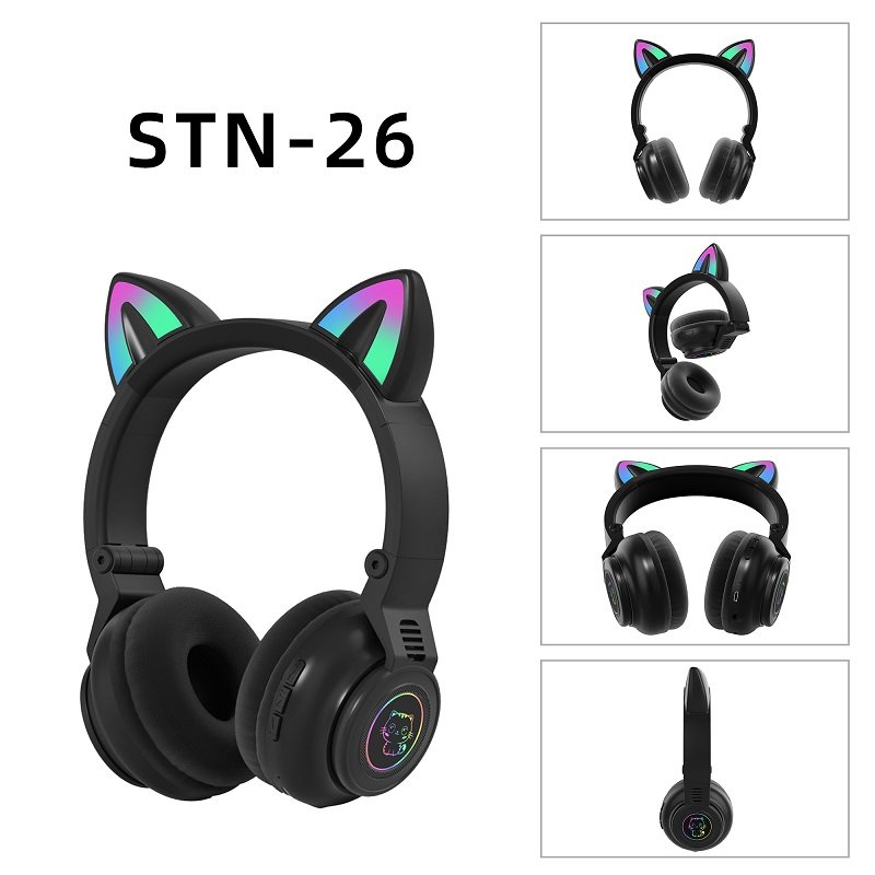New Trending Gaming Headsets Type-c Connectcat-ear Earphones Private Mode Headphone Waterproof IPX-3 Wireless Headsets with AUX