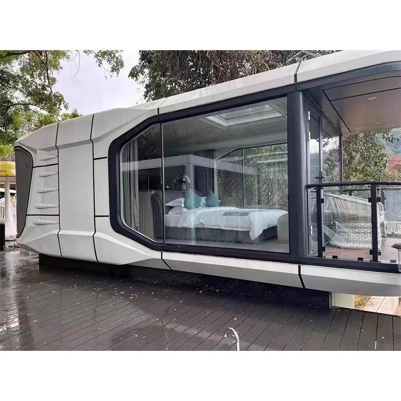 Modern Luxury Container House Prefabricated Tiny Villa Space Capsule Waterproof Steel for Apartment Living Room Courtyard-Hot