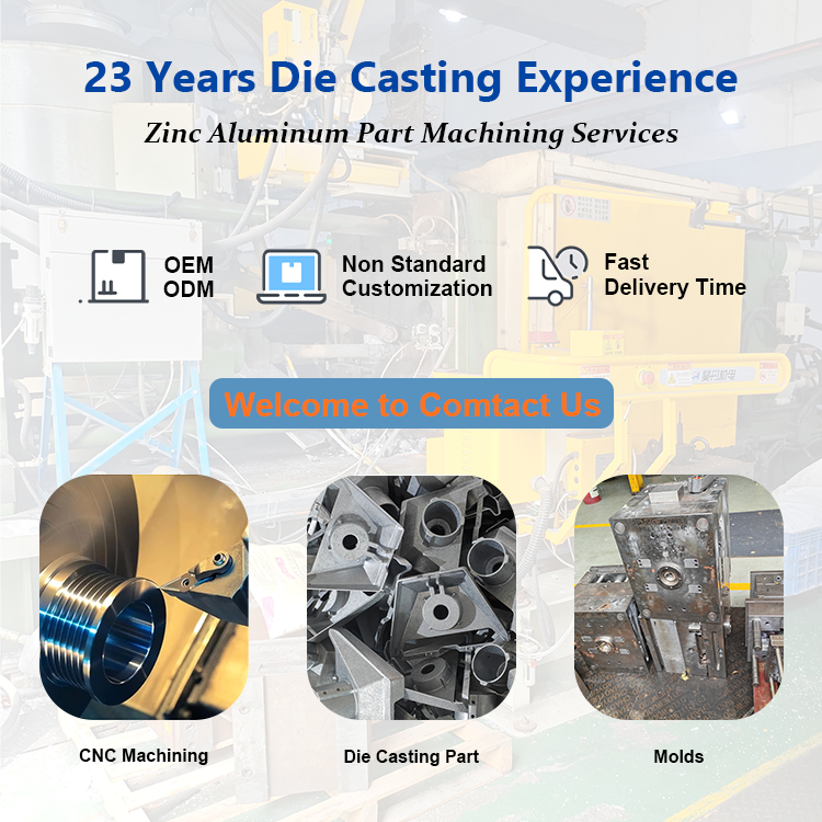 OEM ODM Factory Die Casting Service High Pressure Casting Process Aluminum Zinc Alloy Parts