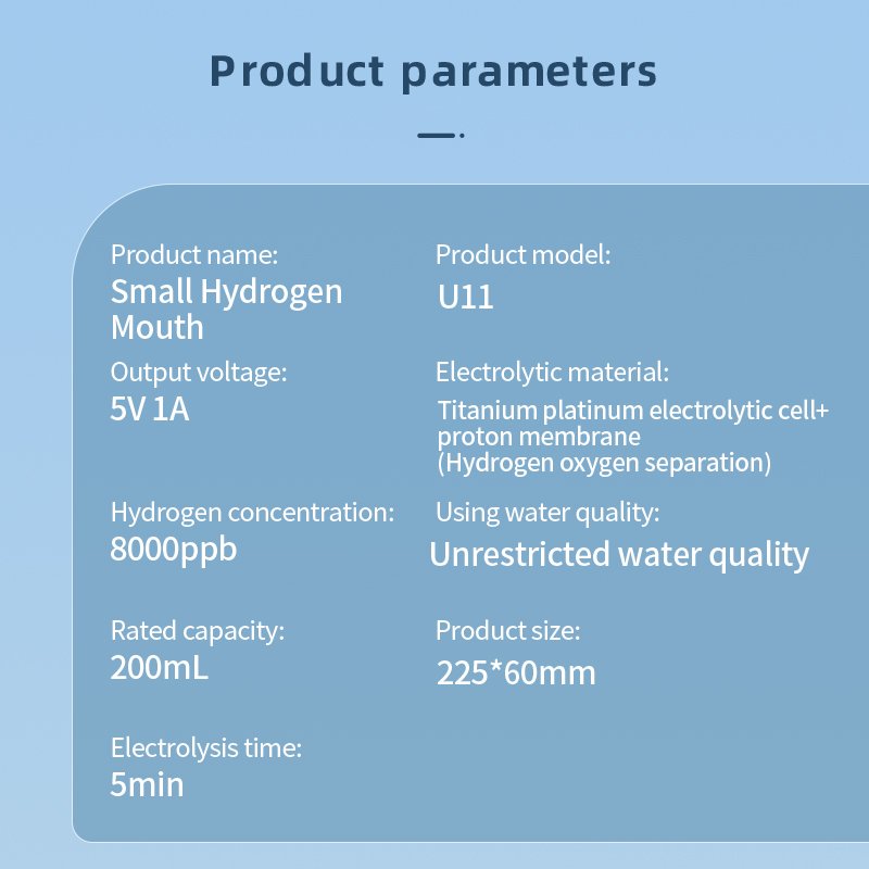 8000PPB Rechargeable Water Hydrogener Portable Hydrogen Water Bottle Hydrogen Generator with LED Display Screen