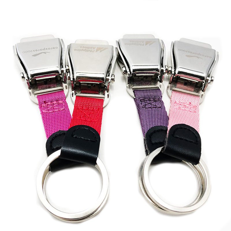 Airplane Plane Seatbelt Buckle Stock Colorful Flight Gift Keychain