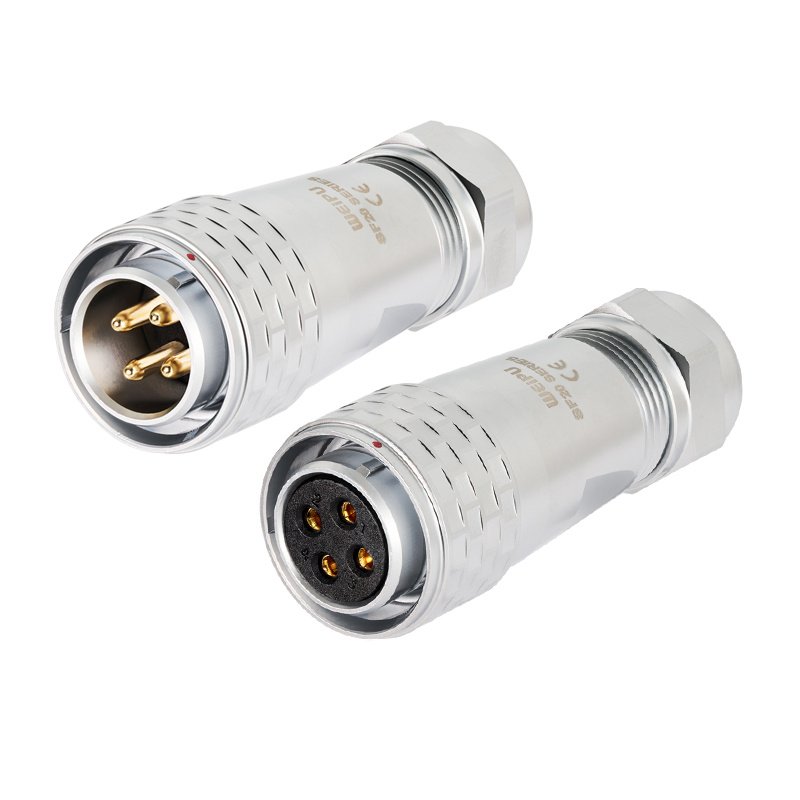 IP67 Waterproof Metal Circular Electrical Connector WEIPU SF20 4PIN Push Pull Aviation Cable Plug Industrial Wiring Harness