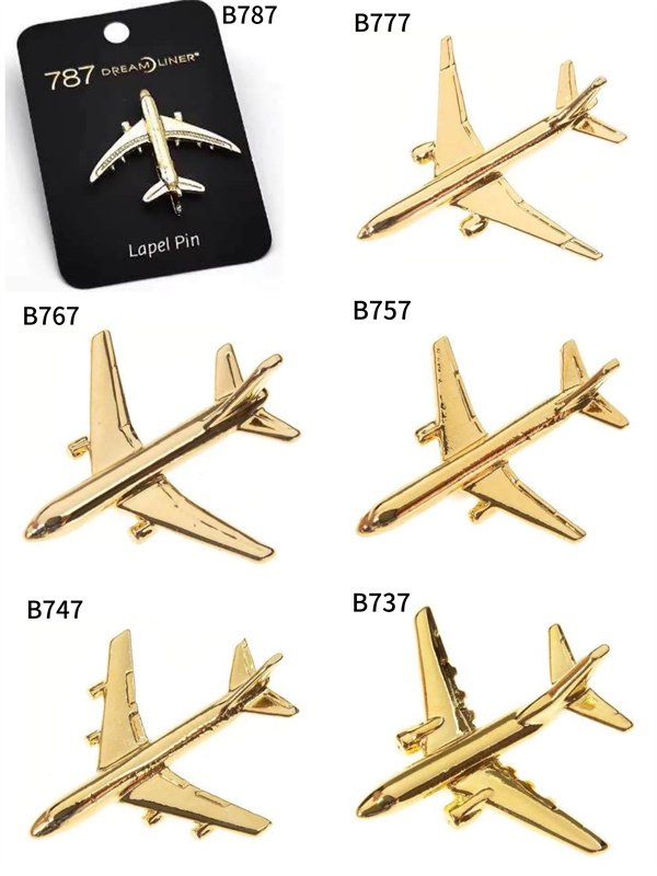 Suit T-shirt Collar Gifts Metal Butterfly Clutch 3D Mini Aviation Badges Aircraft Enamel Emblem Airplane Lapel Pins