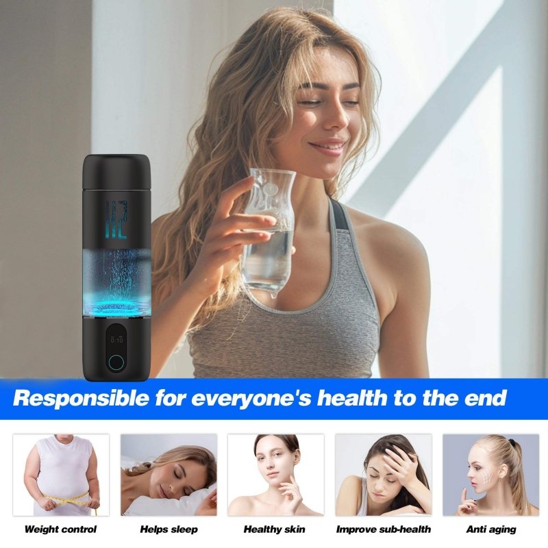2024 New Technology Smart Hydrogen Rich Water Electrolyzer Bottle for Kids with Lid