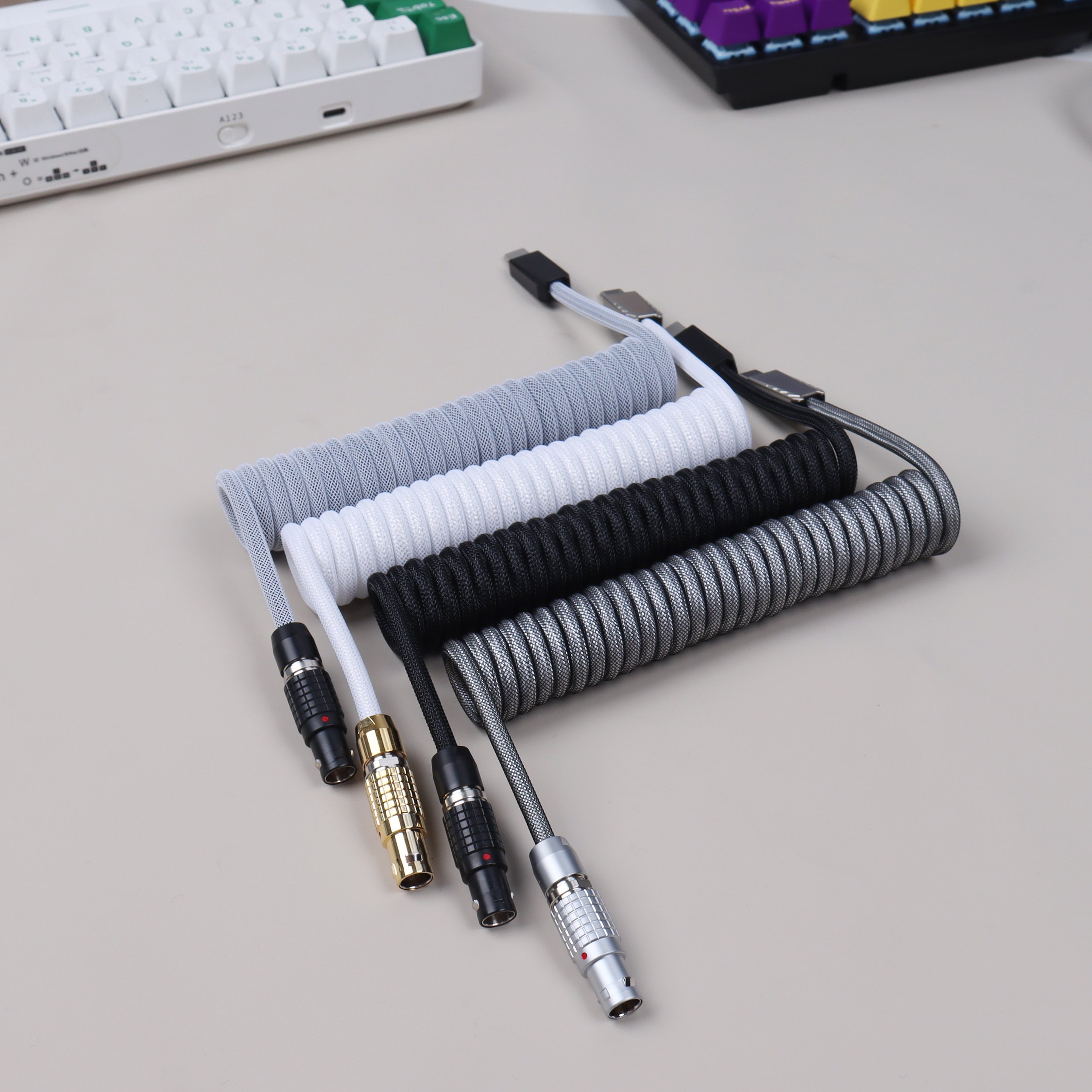 FGG aviator Connector Keyboard Usb c Cable for Mechanical Gaming Keyboard Accessories 0B Keyboard Coiled Cable