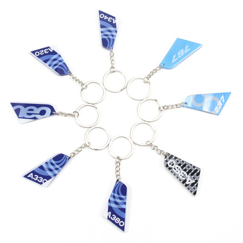 Boeing Vertical Fin Keychain, Airline Souvenir for Flight Enthusiasts, Custom Aviation Travel Gift