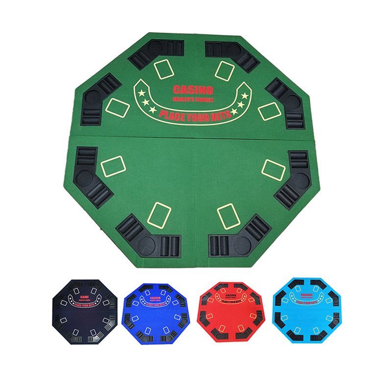 Regail Good Sale Portable Folding Texas Poker Table Gambling Tables Casino Poker Table for Guest Games Dining Room