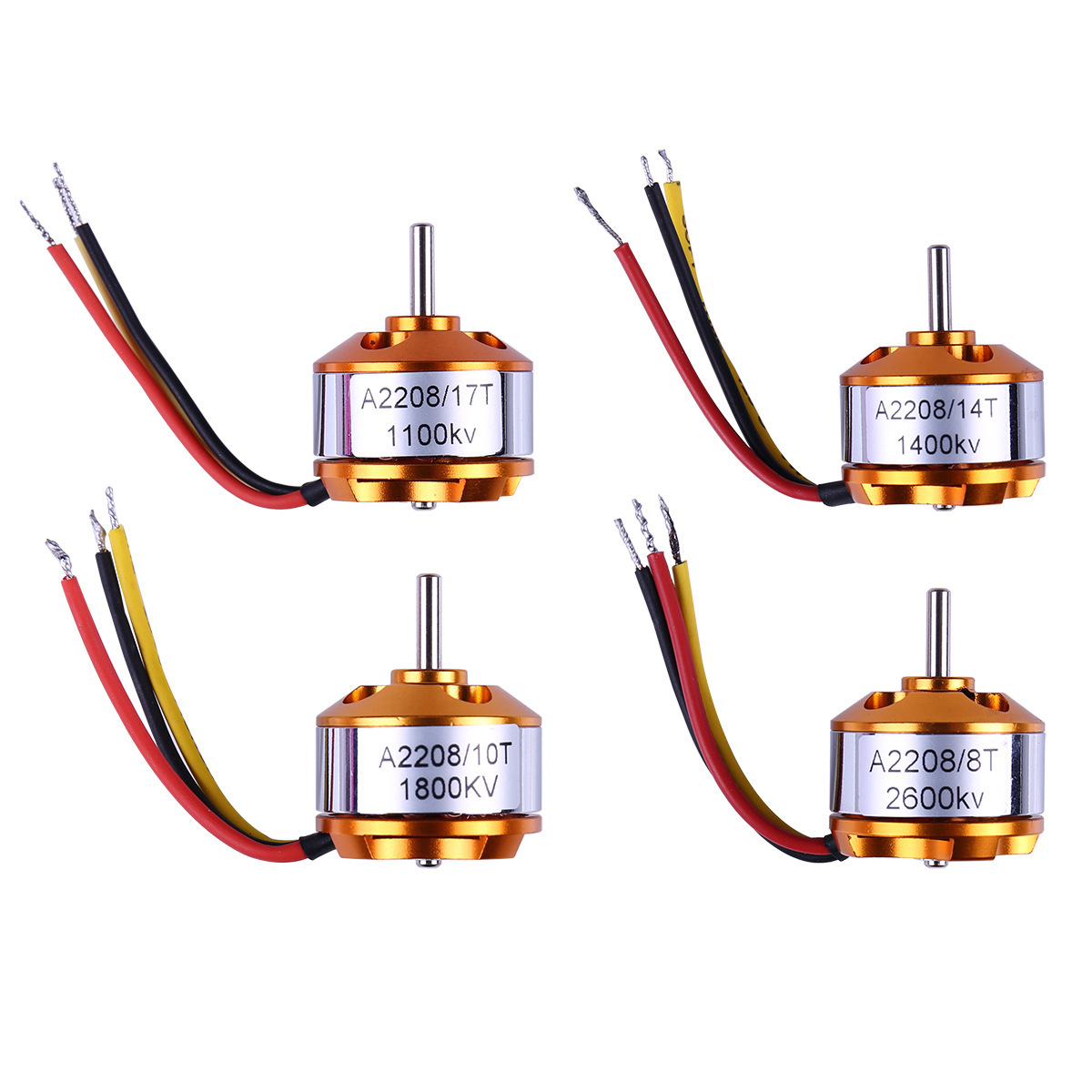 A2208 aircraft model motor KV1100 1400 1800 2600 multi axis brushless horse fixed wing aircraft model