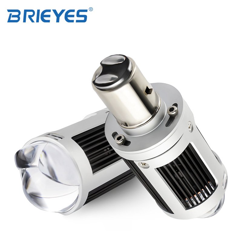 2023 MX2 LED Motorcycle Headlight Triple Projector Lens Design 48W/High 25W/Low Super Bright Fan Cooling Standard Light Pattern