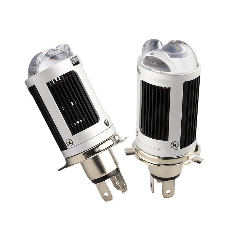 2023 MX2 LED Motorcycle Headlight Triple Projector Lens Design 48W/High 25W/Low Super Bright Fan Cooling Standard Light Pattern