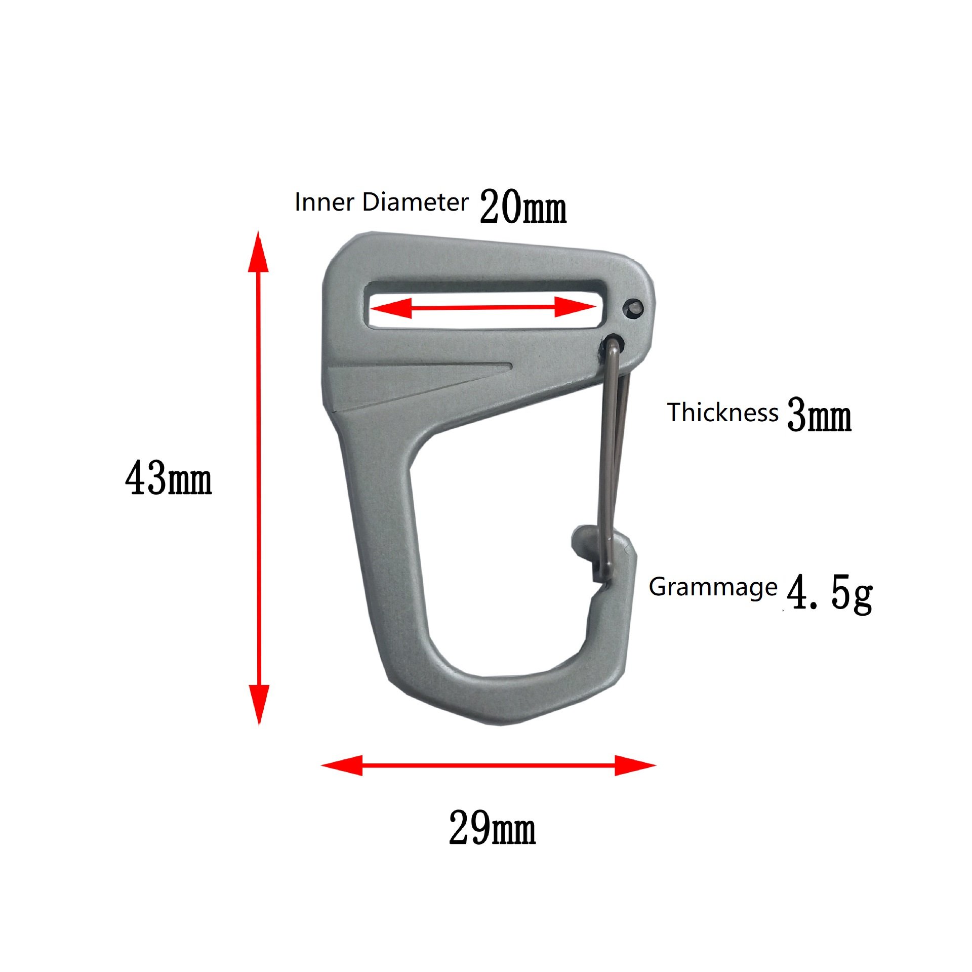 Supply 6-Point Aviation Aluminum Metal Snap Hook 9 Character Buckle Spring Functionality Aircraft Wiring Accessories Button