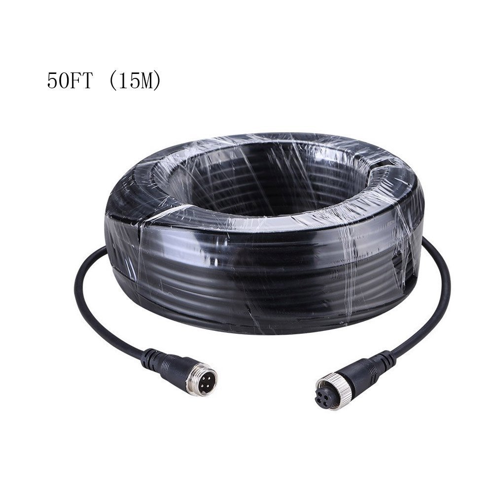 Podofo Backup Car Mini 4 Pin Rear View Camera Aviation Connector Cable Extension Cable Car Backup Rear View Camera Wire