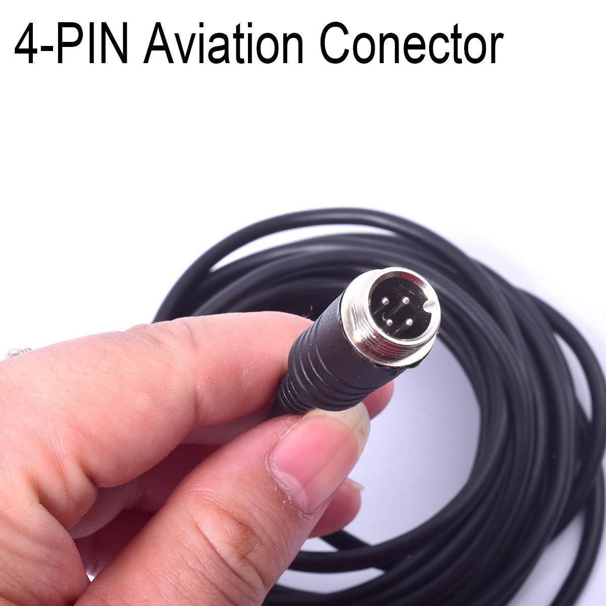 Podofo Backup Car Mini 4 Pin Rear View Camera Aviation Connector Cable Extension Cable Car Backup Rear View Camera Wire