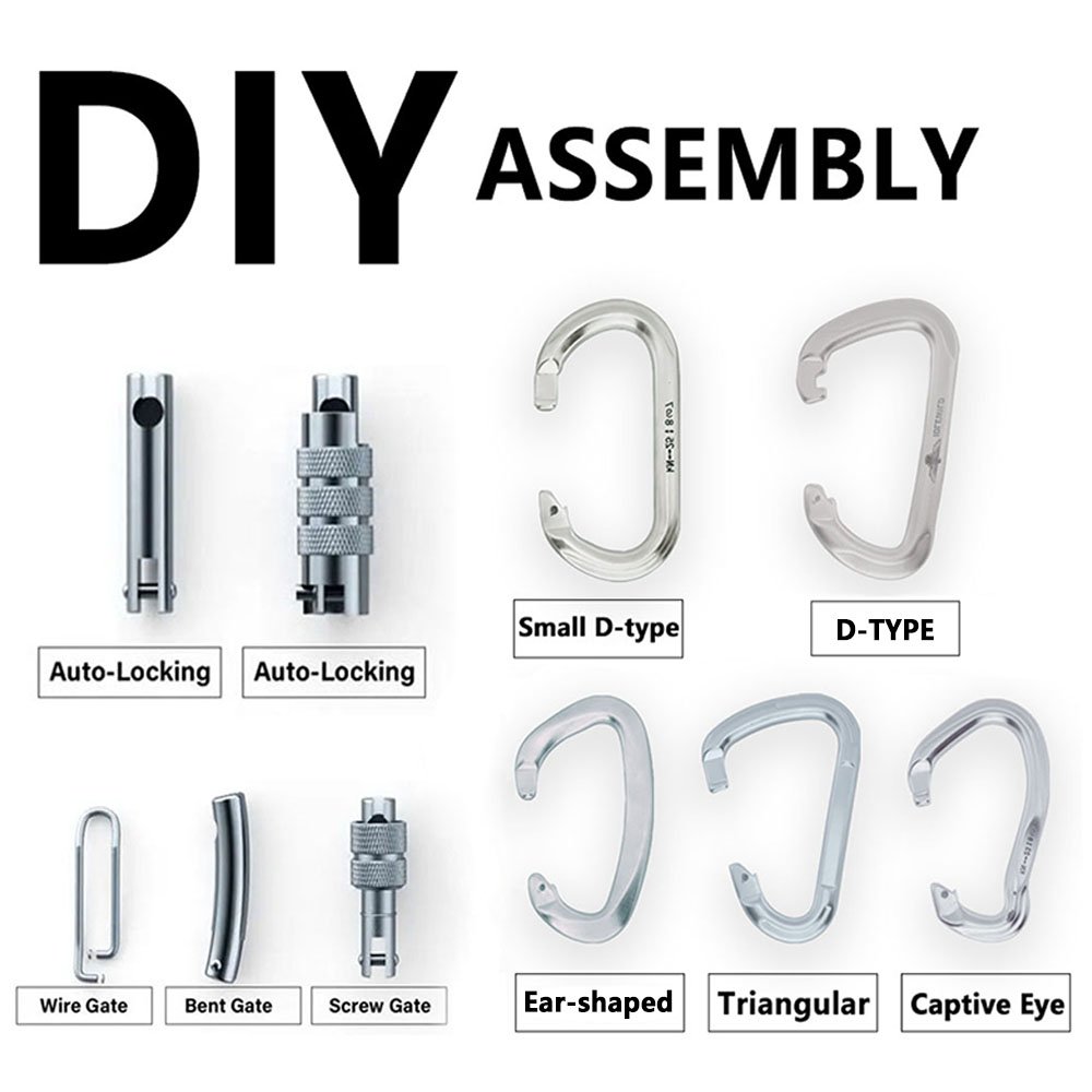 Safe Carabiner D Shaped Climbing Accessories Rock Climb Carabiner Clip Protective Buckle