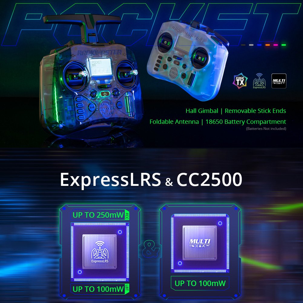 FPV Traverse Aircraft Model Portable Personalized ELRS CC2500 Protocol Radiomaster Pocket Remo