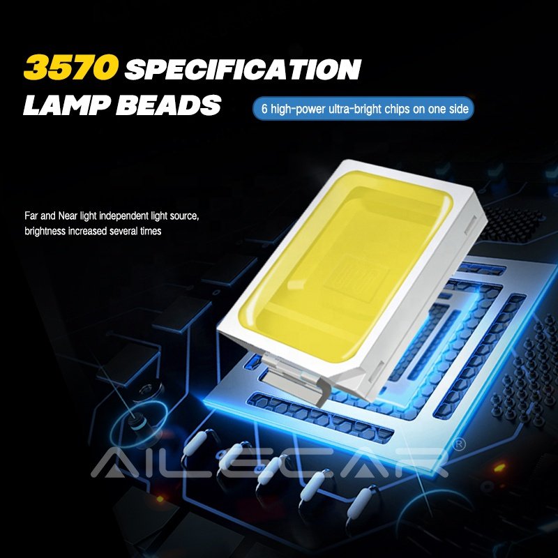 Upgraded Headlamp Retrofit 90W Matrix Mi Ni H4 LED Auto Headlight Bulb M1 LHD/RHD Motorbike Light H4 LED Headlight Bulb With Len