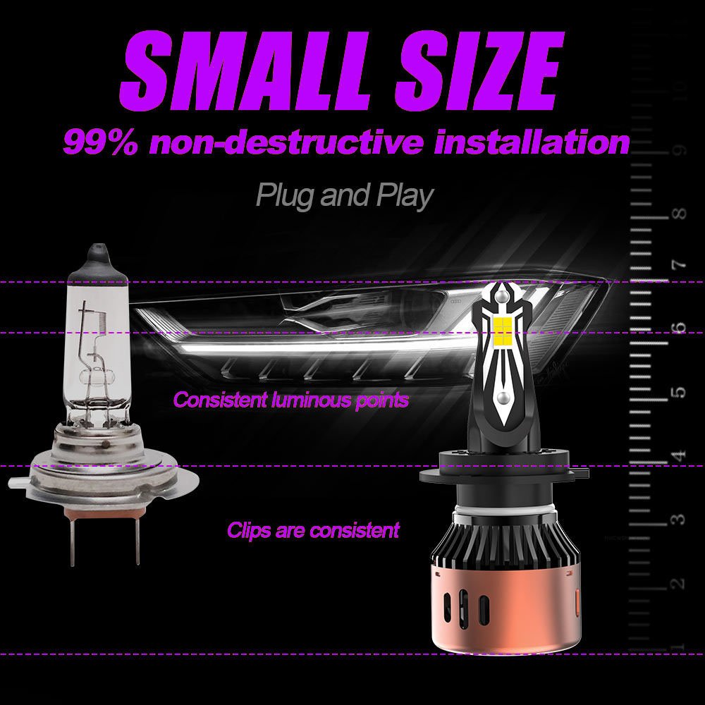 X-7SEVEN 15000LM 80W XLUMOS Series H3 Led Light H4 Headlight Lamp H7 H11 H4 H8 LED H1 Canbus 12V 9005 9006 HB3 HB4 Car Fog Lamp