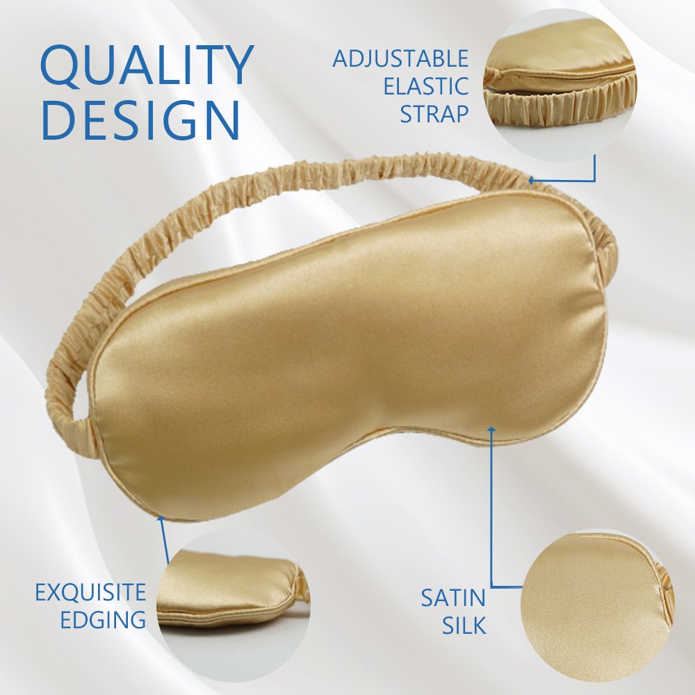 Hot Sell Sleep Eye Mask Satin Sleep Mask with Storage Bag for Home and Travel