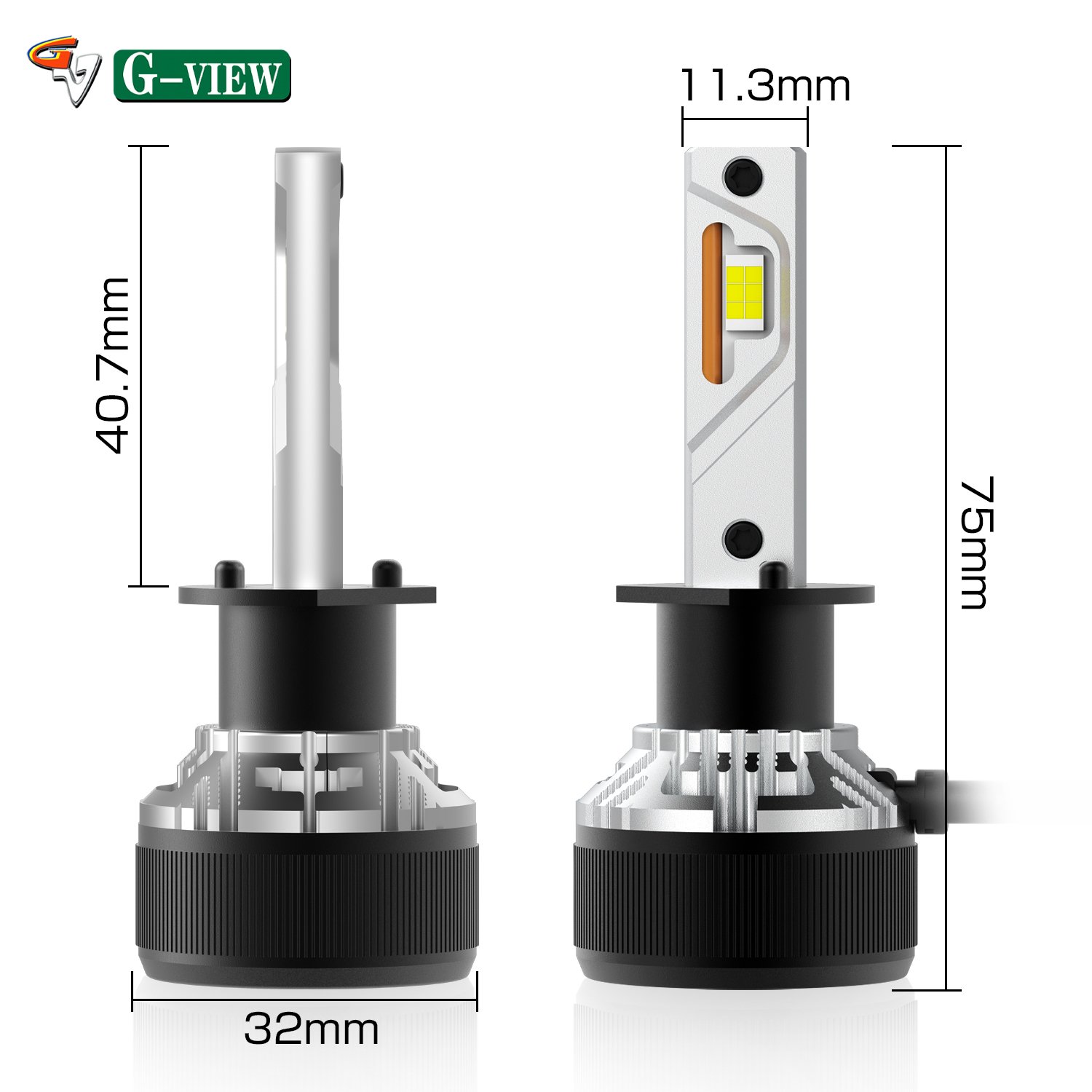 G-View High Quality 100W F1 H3 H4 White H1S LED Headlight Bulb With CSP LED Chip for Hyundai CC and Other Car Accessories Parts