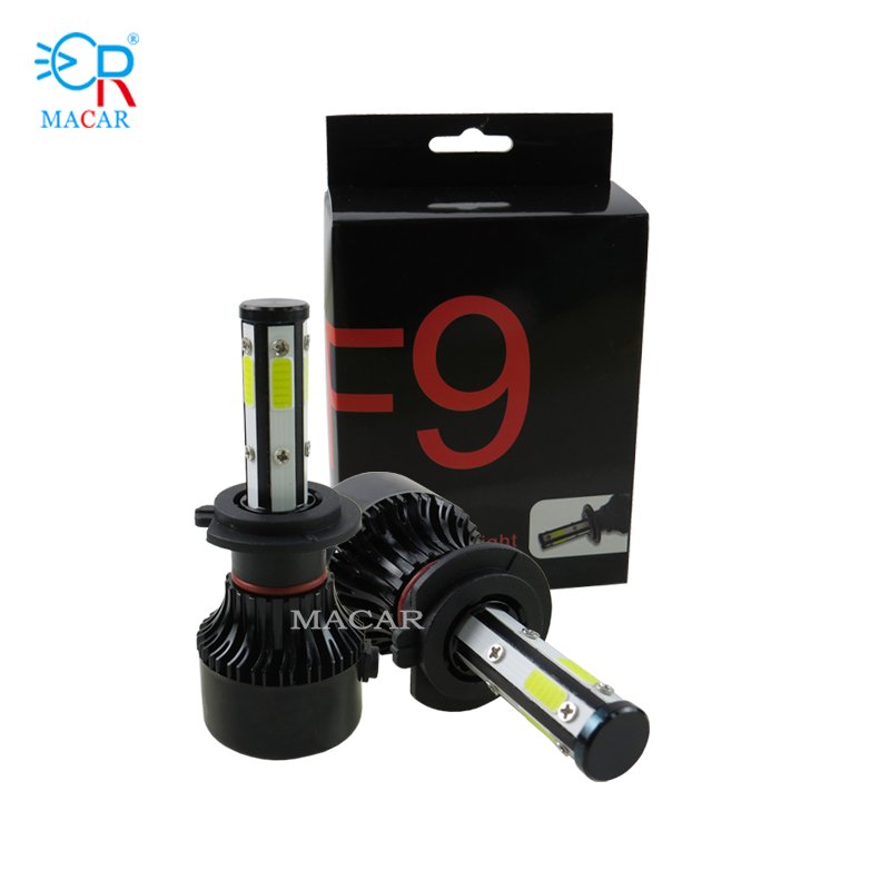 MACAR 50W COB Chip Led Headlight 4000LM Led Bulb H7 H11 H8 H9 Waterproof IP68 Automotive Five Side Led Headlight Bulbs 12v