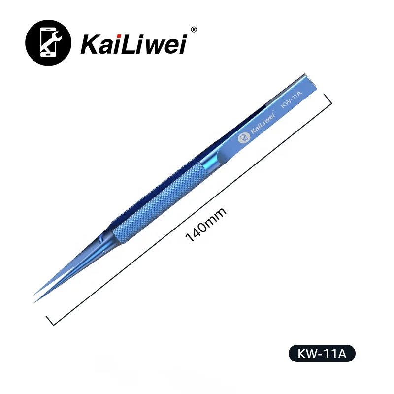 Electronics IC Repair Tweezer Kailiwei Titanium Alloy Fly Line Tweezers for Fingerprint Phone Motherboard Precise Antimagnetic